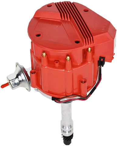 A-Team Performance HEI Distributor 65K Coil 7500 RPM Compatible with Chevrolet Chevy GM GMC Small Block Big Block SBC BBC 262 265 267 283 302 305 307 327 350 383 400 SBC & 396 427 454 Super Red Cap