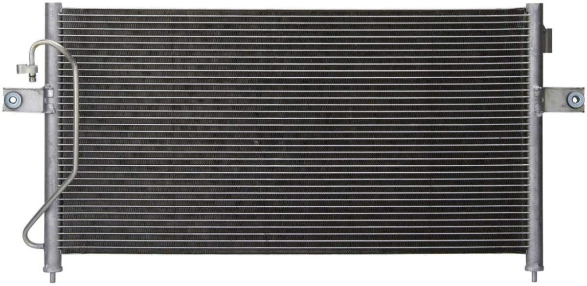 IINAWO All Aluminum Condenser 1 Row Compatible with 2001-2002 Frontier 2.4L 2001-2002 Frontier 3.3L 2000-2002 Xterra 3.3L 2000-2002 Xterra 2.4L L4 V6 Without Oil Cooler