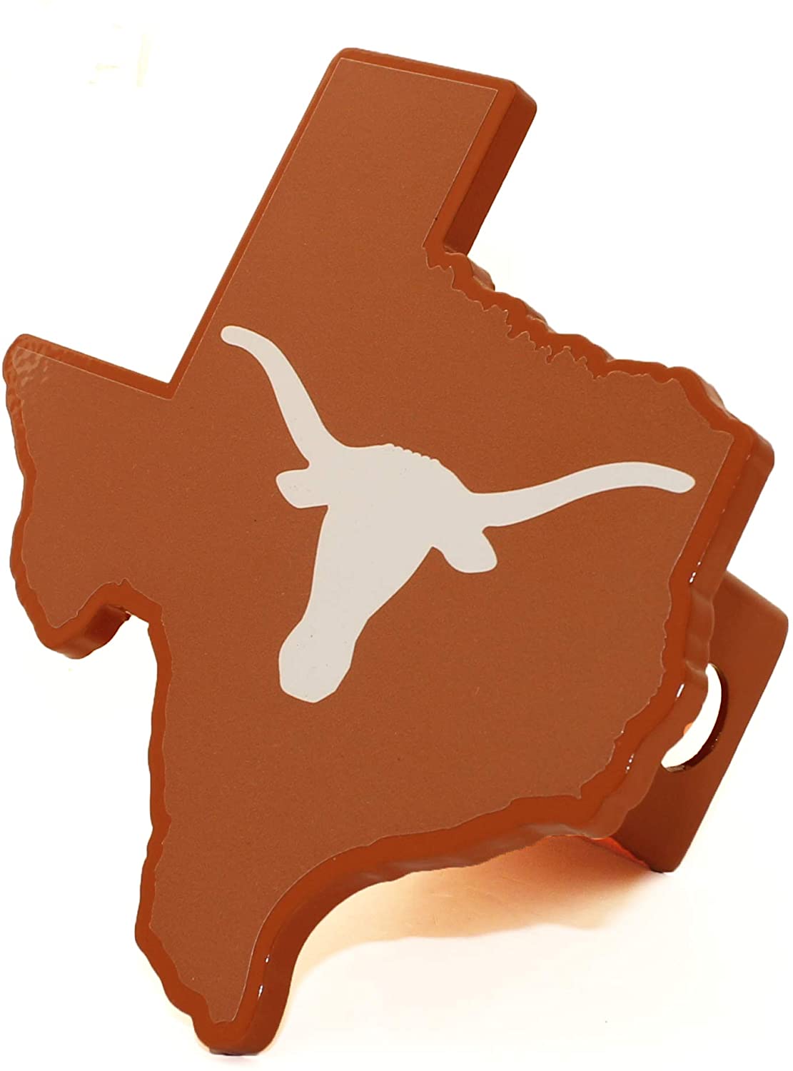 AMG NCAA Premium Solid Metal Heavy Duty Hitch Cover - Texas Shaped (Red Raiders)