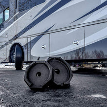 SnapPad HiWay Permanently Attached RV Leveling Jack Pad for HWH Round Landing Feet (Two 10 inch + Two Bus)