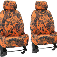 Front Seats: ShearComfort Custom Kryptek Neo-Supreme Seat Covers for Toyota Corolla (2020-2020) in Kryptek Neo-Supreme Highlander for Buckets w/Adjustable Headrests