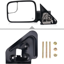 Perfit Zone TOWING MIRROR PAIR SET Replacement for 98-02 RAM 1500 2500 3500 Powered Heated Black