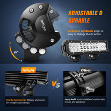 Nilight NI06A-72W 12Inch 12 Inch 72W Spot Flood Combo Bar Off Road Boat Driving Led Work Light SUV Jeep Lamp,2 Years Warranty