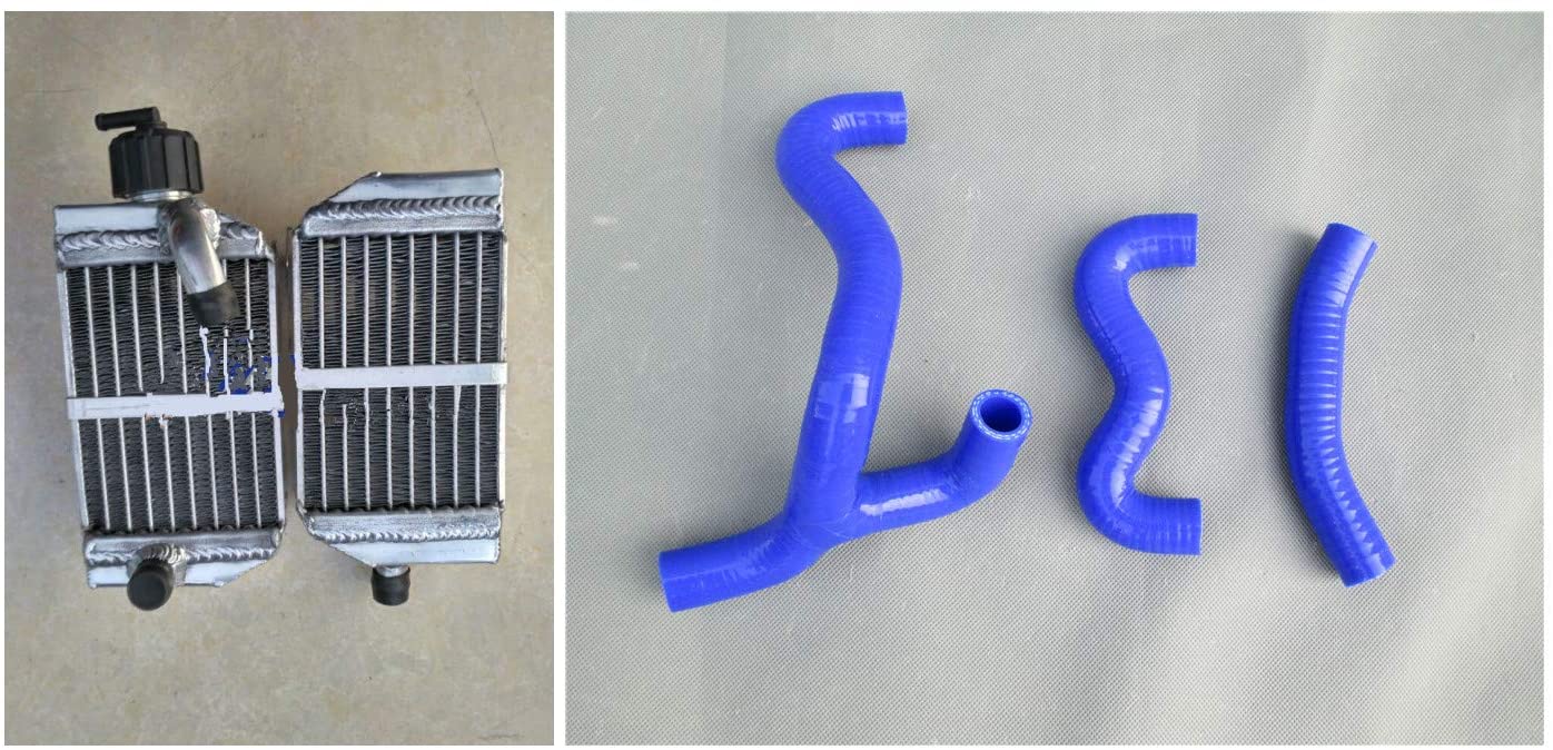 Aluminum radiator + hoses for KTM 50 SX SXS MINI 50cc 49cc 2012-2017 13 14 (orange)