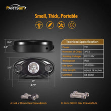Partsam 8 Pods LED Rock Light Kits Compatible with Jeep TJ JK F150 F250 Truck Boat Lamp Camper RV ATV UTV RZR Ranger Yamaha Viking Teryx Mule Under Body Glow Footwell Fender Wheeler (Green 8PCS)