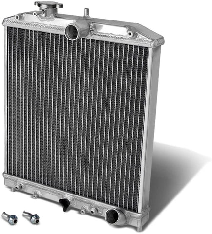 For Honda D15/16/B18 1.5L/1.6L/1.8L I4 AT 2-Row Dual/Double Core T-6061 Aluminum Radiator