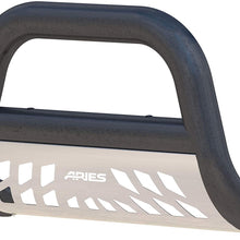 ARIES AL45-5005 Big Horn 4-Inch Black Aluminum Bull Bar, Select Dodge, Ram 1500