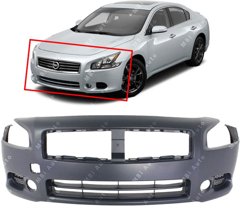 MBI AUTO - Primered, Front Bumper Cover Fascia Replacement for 2009-2014 Nissan Maxima 09-14, NI1000258