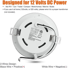 Facon 4.5Inch LED RV Puck Light Full Aluminum Recessed Mount Down Light 12V Interior Light for RV Motor-Homes Camper Caravan Trailer Boat (4000K Cool White Light)