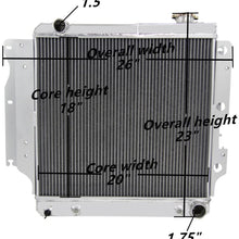 Primecooling 55MM 3 Row Core Aluminum Radiator for Jeep Wrangler TJ YJ w/GM Chevy V8 Swap 1987-2004