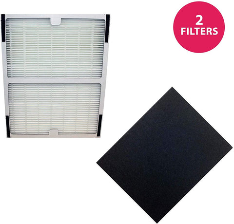 Think Crucial Replacement Filter Compatible with Idylis Hepa Style A Air Purifier Filter & Carbon Filter Part # IAF-H-100A, 302656, Filter Kit Fits Idylis IAP-10-100, IAP-10-150 Model – Bulk (2 Pack)