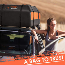 Car Rooftop Cargo Carrier Bag, Expandable 15 to 19 Cubic Feet 100% Waterproof Car Roof Bag for All Vehicle With/Without Racks, with Storage Bag, Anti-Slip Mat, 8+2 Durable Straps, 4 Door Hooks