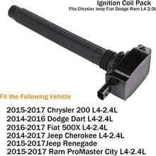 Ignition Coil UF751 4 Pack UF754 Ignition Coil Pack Compatible with Chrysler 200 Jeep Renegade Jeep Cherokee Renegade Fiat Dodge L4 2.4L 68242286AA, 68080580AB, B224, 0221504050