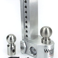 Weigh Safe WS6-2, 6" Drop Hitch w/ 2" Shank/Shaft, Adjustable Aluminum Trailer Hitch & Ball Mount w/ Built-in Scale, 2 Stainless Steel Balls (2" & 2-5/16") and a Double-pin Key Lock