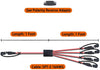 POWISER SAE 4 to 1 Extension Cable Quick Disconnect Connector, 1 SAE Polarity Reverse Adaptors, for Automotive, Solar Panel SAE Plug