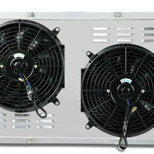 ALLOYWORKS 3 Row All Aluminum Radiator + Shroud Fan + Thermostat/Relay for 1968-1972 Chevy C10 C20 C30 Pickup Truck 1969 1970 1971