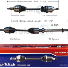 SurTrack Pair Set of 2 Front CV Axle Shafts For Mini R52 R53 Cooper 1.6l Manual 40mm I.B. Seal Diameter