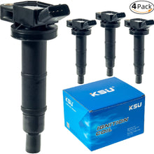 KSU Compatible With Ignition Coil Pack for 2.4L Toyota Camry Highlander RAV4 tC, UF333, 90919-02244, C1330, 6731307(4 pack) (4PCS)