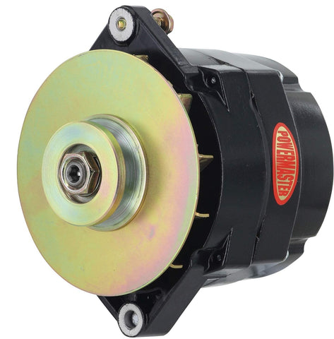 Powermaster 8-56141-347 Black Alternator (Upgrade 150A 1V Pulley & Baffle 1 Wire Motorola Replacement 1