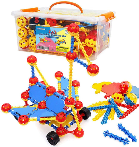 Smarkids Building Blocks for Toddlers, STEM Building Toys Educational Learning Construction Toys, 3D Toy Blocks Building Sets Engineering Toys Gift for Kids Boys Girls Ages 3 4 5 6 7 8 9 10 Year Old