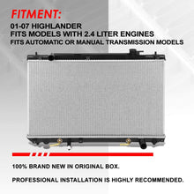 DPI 2454 OE Style Aluminum Core High Flow Radiator Replacement for 01-07 Highlander AT/MT