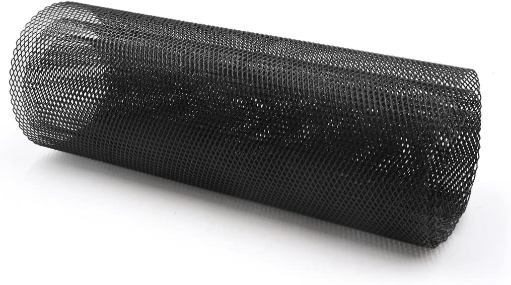 uxcell 40 x13 Inches Aluminum Alloy Universal Truck Car Grille Mesh Sheet Grid Rhombic Grill Mesh Hole 3x6mm Black