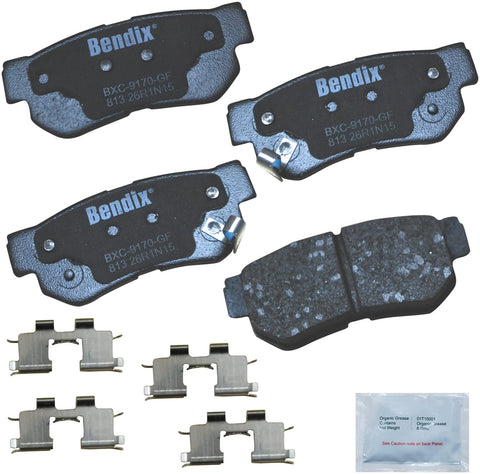 Bendix CFC812 Premium Copper Free Ceramic Brake Pad (with Installation Hardware Front)