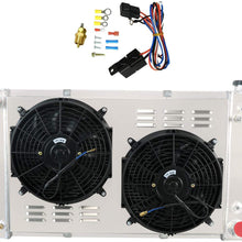 CoolingCare 3 Row All Aluminum Radiator+ Shroud w/Fans for 1967-72 Chevrolet C&K Series Pickup Many Models