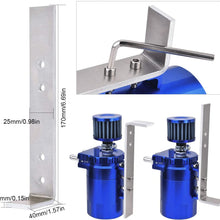 SPEEDWOW Aluminum Oil Catch Can Tank Filter Baffled With Breather Filter And Hose Kit Universal (Blue)