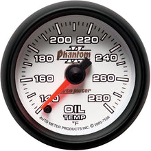 Auto Meter 7556 Phantom II 2-1/16" 140-280 F Full Sweep Electric Oil Temperature Gauge