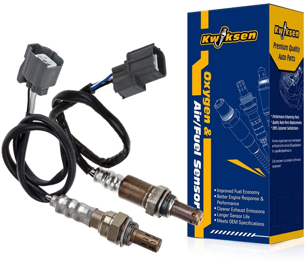 Kwiksen Upstream and Downstream Oxygen O2 Sensor 1 and Sensor 2 Air Fuel Ratio Replacement for Honda CR-V L4 2.4L 2005-2006(2 Packs)