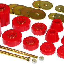 Prothane 7-103 Red Body and Standard Cab Mount Bushing Kit - 12 Piece