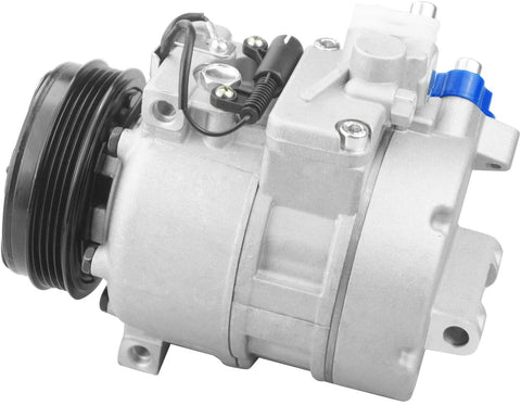Riseking 1pc A/C Compressor & Clutch Compatible with 02-06 325Ci 02-05 325i 02-05 325xi 02-06 330Ci 02-05 330i 02-05 330xi 02-03 525i 02-03 530i 04-06 X3 l6 R83-07-16040