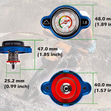 Summit High Pressure Radiator Cap with Temperature Gauge - 1.8 kg (1.8 Bar, 25.6psi), Fits select Arctic Cat, Kawasaki, Yamaha, Polaris, Suzuki, Honda models