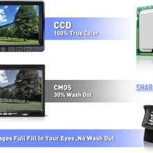 ZEROXCLUB Wired Backup Camera Kit, 7'' DVR Split Monitor with Touch Button, HD 1080P & IP69 Waterproof Reverse Rear Side View Camera + Parking Lines for Truck/Semi-Trailer/Box Truck/RV-Y704
