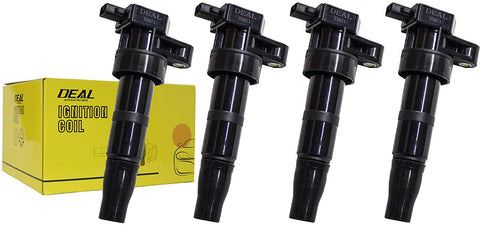 DEAL Pack of 4 New Ignition Coils For Hyundai Sonata - Kia Magentis Rondo Optima 2.4L L4 Replacement# UF-546 C1544