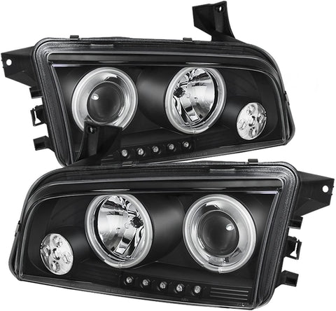 Spyder Auto PRO-YD-DCH05-CCFL-BSM Dodge Charger LED Halo Projector Headlight