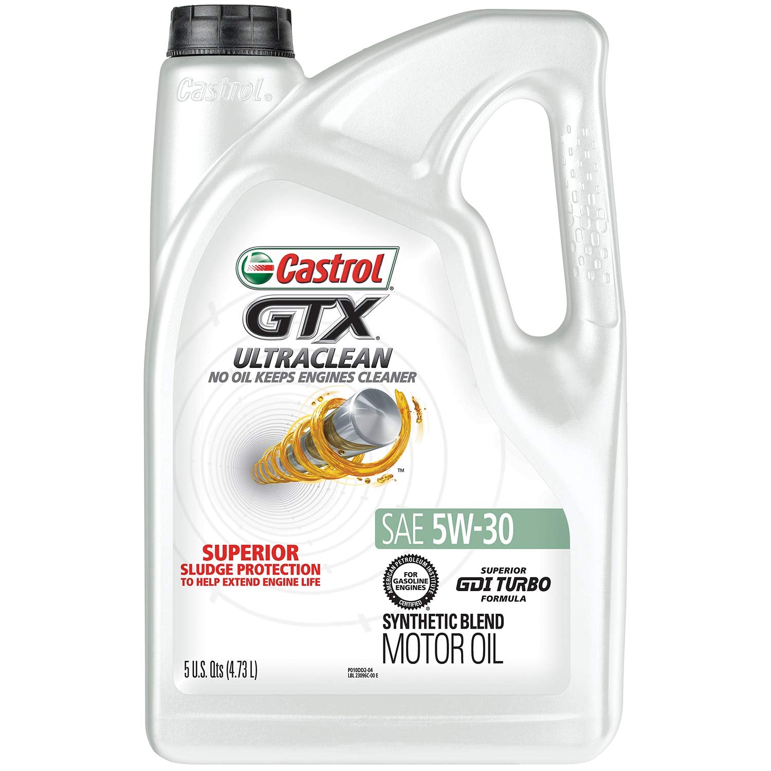 Castrol 03096 GTX ULTRACLEAN 5W-30 Motor Oil, 5 Quart