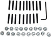 Z Whip 19pc Oil Pan Stud Kit with Locking Nuts Compatible with Acura Integra Honda Civic Del sol VTEC Type R GSR B18 B20 B16 D15 D16 1.8L H22 H23 B C D F H Series Engines B Engine Oilpan Bolt Set