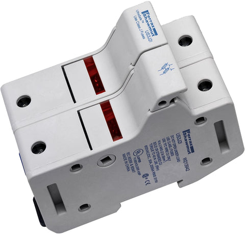 Mersen US6J3I Amp-Trap 2000 SmartSpot Class J Recommended Fuse Block with Box Connector, 31-60 Ampere, 3 Pole