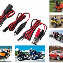 4.5FT Battery Charger Cable Car Alligator Clips Cigarette Lighter Male Plug Adapter Kit Trickle Charger Socket Auto Sae 2Pin Charging Alligator Clamp Batteries Chargers Solar Panels Extension Cable