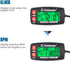 Runleader Hour Meter Tachometer,Maintenance Reminder,Alert RPM,Backlit Display,Initial Hours Setting,Battery Replaceable,Use for ZTR Mower Generator Marine ATV and Gas Powered Device. (Button-Blue)