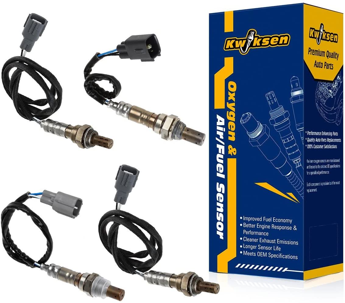 Kwiksen Heated 4Pcs Air Fuel Ratio O2 Oxygen Sensor 1 Sensor 2 Upstream Downstream 234-9023 234-9028 234-4048 Replacement For RAV4 2.0L 2001 2002 2003