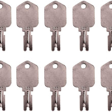 Notonparts Forklift Key 1430 166 (10 Keys) For Hyster Heavy Equipment Crown Daewoo Yale JLG Gradall Gehl Construction Ignition Key Set