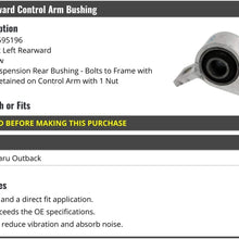 Front Left Driver Side Rearward Control Arm Bushing - Compatible with 2000-2004 Subaru Outback