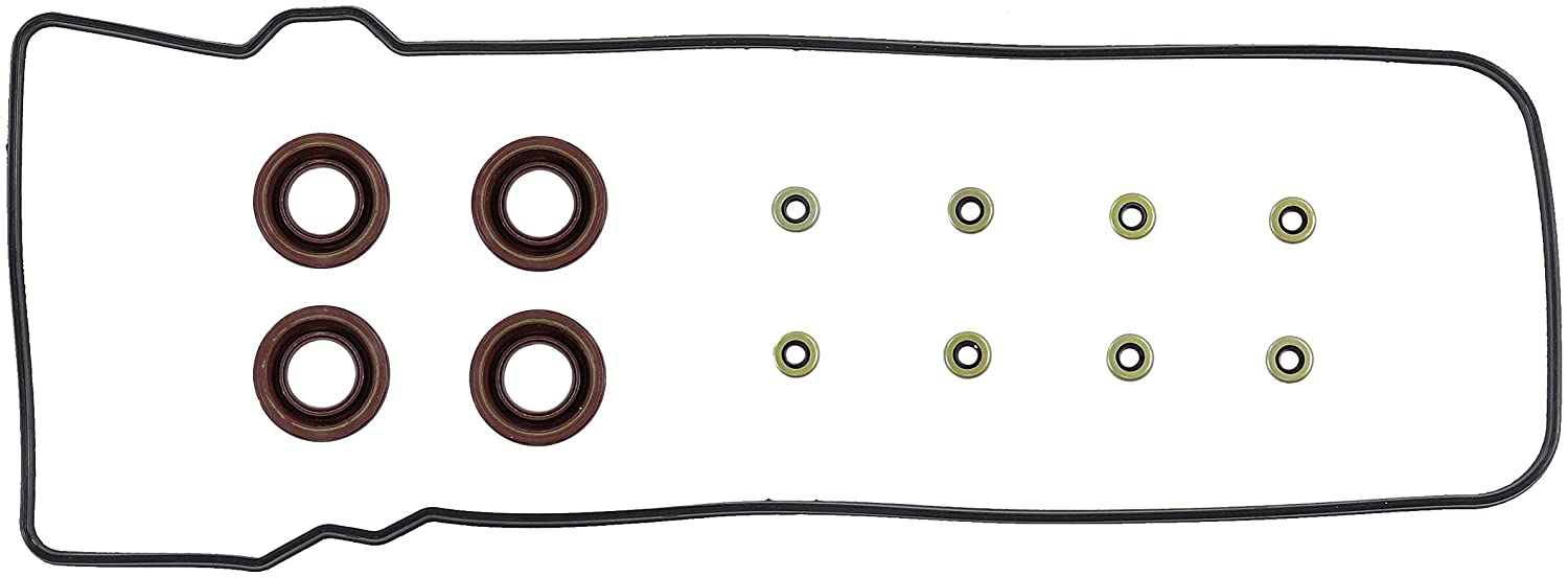 DNJ VC939G Valve Cover Gasket Set w/Spark Plug Tube Seals, Grommets for 1994-2004, Toyota, 4Runner, T100, Tacoma, 2.4L, 2.7L, DOHC, L4, 16V, 2438cc, 2694cc