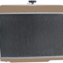 CoolingSky 55MM 3 Row Core Aluminum Radiator for 1972-86 Jeep CJ5 CJ6 CJ7 w/GM Chevy SBC Engine Conver.
