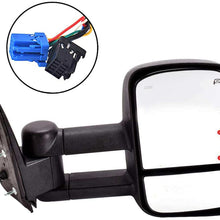 DEDC Tow Mirrors Side Mirrors Towing Mirrors Power Heated with Arrow Signal Light for 2003-2007 Chevrolet Silverado GMC Sierra 1 Pair