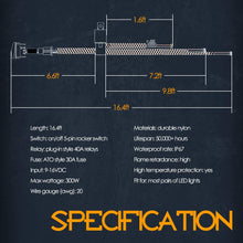 Nirider Wiring Harness 1 Lead, 12V 40A Rock Switch Relay Fuse Nylon Wiring Harness Kit for LED Light Bars Fog Lights Work Lights Driving Lights Offroad LED Pods Wire Kit for Truck UTV ATV Boat