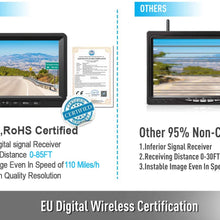 AMTIFO A4 HD 1080P Digital Wireless 4 Backup Cameras with 7'' Monitor Kit Split Screen for RVs/Trailers/5th Wheels/Motorhomes,Highway Monitoring System IP69K Waterproof Super Night Vision